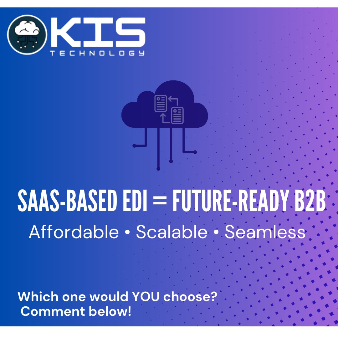 technologykis's tweet image. Traditional EDI = costly, slow, rigid
SaaS EDI = affordable, fast, scalable
That’s why SaaS wins in 2025 🚀

#EDI #SaaS #DigitalTransformation #FutureReady