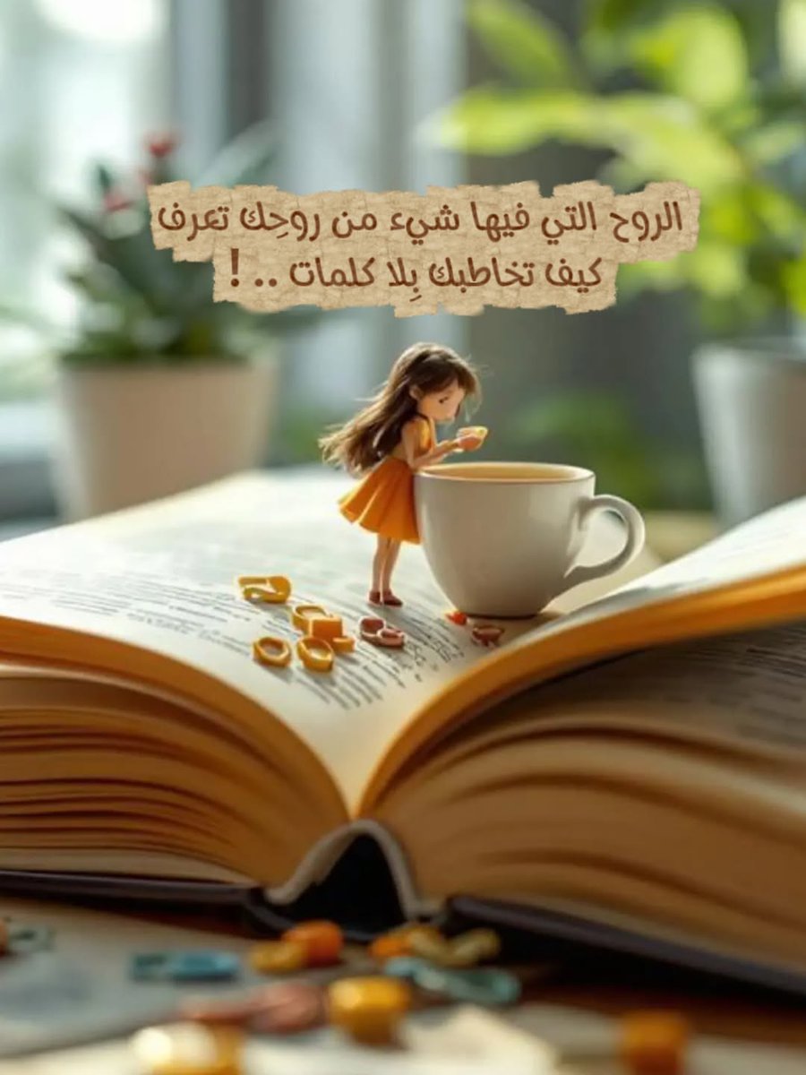 بعض الأرواح تملك من روحك نصيبا يفوق الوصف فتشعر معها وكأنها الامتداد الخفي لذاتك تشاركك الفرح وتخفف عنك الوجع وتظل قريبة منك وإن باعدت بينكم الأماكن.. 
تلك الأرواح هبة من الله يزرعها في طريقك لتذكرك بجمال الأنس والمودة ولتعرف أن الروح لا تتعلق إلا بما يشبهها صدقا ونقاء..🥰