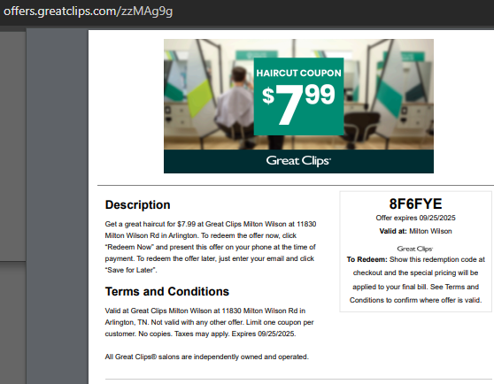 Great Clips Coupons May 2026 ($8.99 &12.99 Off) tweet media