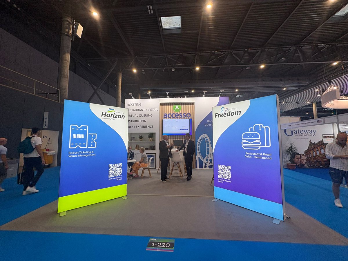 It’s the final day of IAAPA Expo Europe 2025! 🎢✨ Don’t miss your chance to see how accesso is helping attractions of all sizes rethink what’s possible with technology.

Stop by Booth #1-220 in Hall 1 to meet our team before the show wraps up!