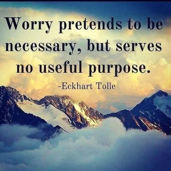 Worrying does not take away tomorrow's troubles,  It Takes Away Today's Peace.