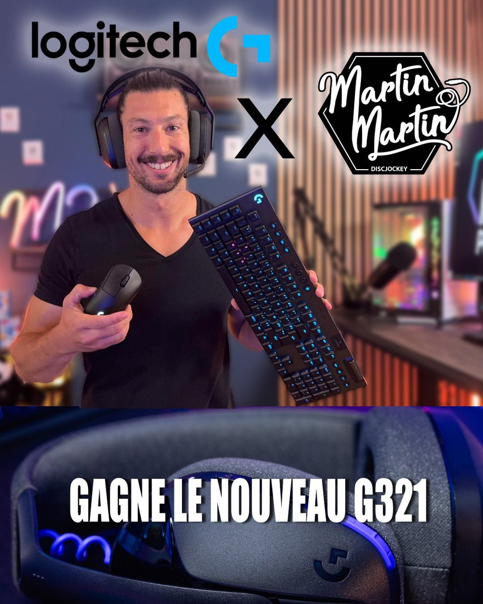 MartinMartinM2x's tweet image. OFFICIEL 🎉

Tellement fier de vous annoncer que je suis maintenant partenaire @LogitechG !

Pour fêter ça, on vous fait gagner un G321 🎧

🔁 RT + Follow (@LogitechGFrance , @LogitechG et moi) + Tag 1 ami
🎉 Tirage au sort le jeudi 02/10/2025 sur ma chaîne Twitch

Merci pour la…