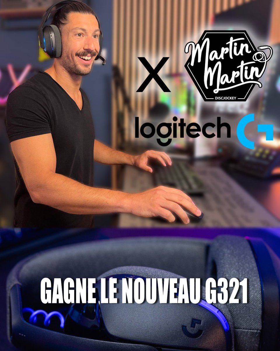 MartinMartinM2x's tweet image. OFFICIEL 🎉

Tellement fier de vous annoncer que je suis maintenant partenaire @LogitechG !

Pour fêter ça, on vous fait gagner un G321 🎧

🔁 RT + Follow (@LogitechGFrance , @LogitechG et moi) + Tag 1 ami
🎉 Tirage au sort le jeudi 02/10/2025 sur ma chaîne Twitch

Merci pour la…