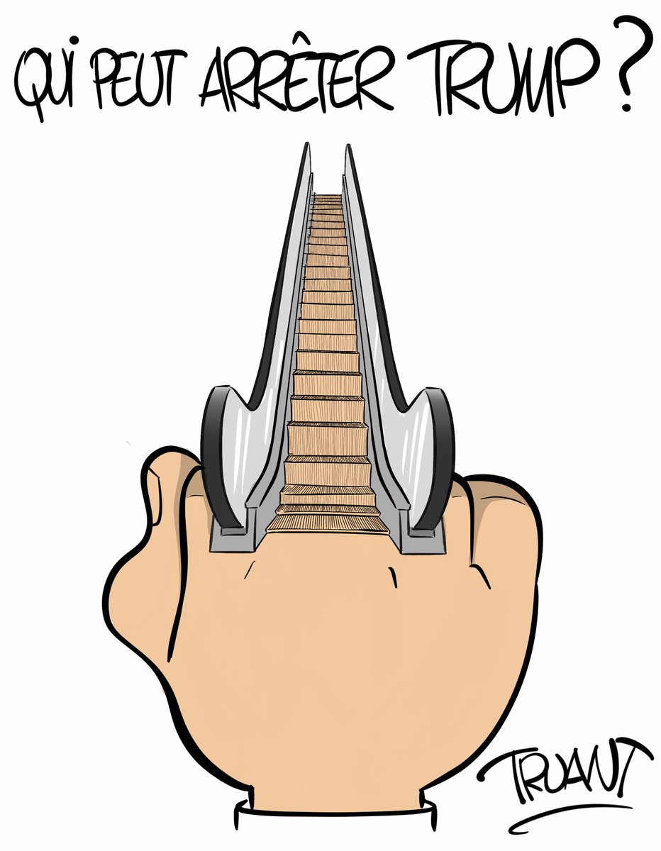 CartoonsMrt's tweet image. #escalator #trump #un