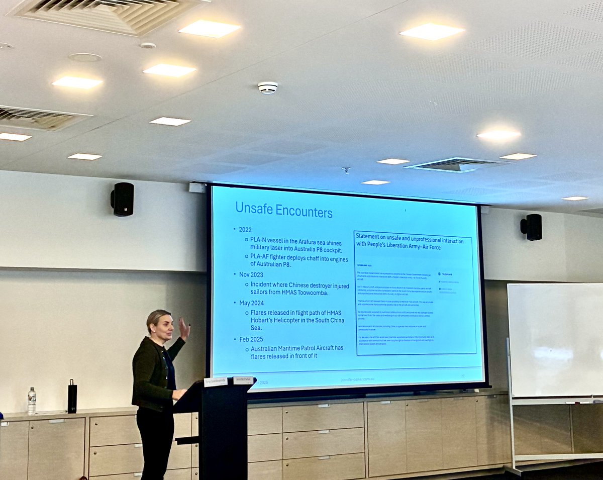 JAParker29's tweet image. Great to be at the @NSC_ANU this morning teaching &apos;South China Sea Dynamics&apos; as part of their executive program.

For an island trading nation like 🇦🇺, the free flow of maritime trade through the South China Sea &amp;amp; the upholding of the #UNCLOS are critical to our security.

🔗…