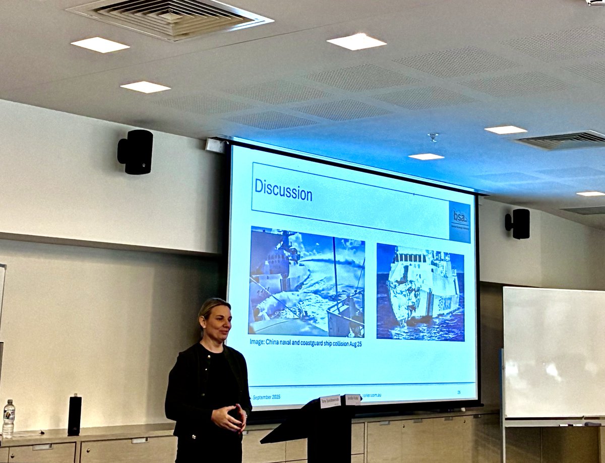 JAParker29's tweet image. Great to be at the @NSC_ANU this morning teaching &apos;South China Sea Dynamics&apos; as part of their executive program.

For an island trading nation like 🇦🇺, the free flow of maritime trade through the South China Sea &amp;amp; the upholding of the #UNCLOS are critical to our security.

🔗…