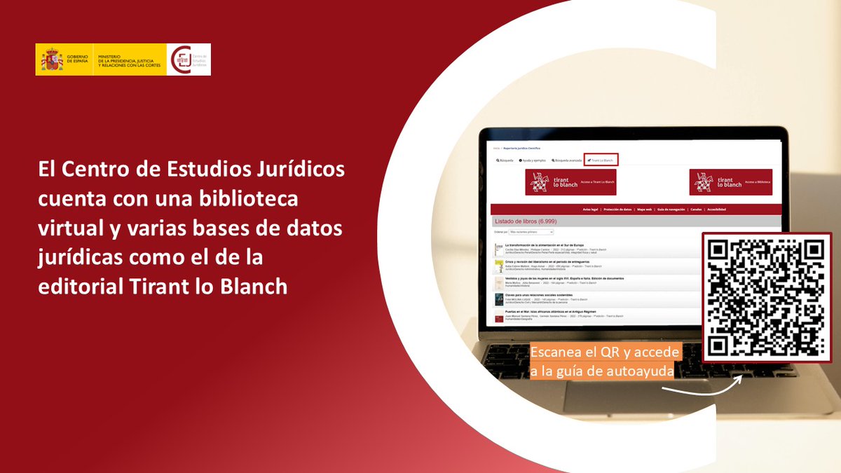 📚¿Sabías que el #CEJ ofrece acceso a su biblioteca virtual? 👉 acortar.link/QOKzN5

🔍👀Ideal para tu formación e investigación.

👏Incluye también la base de datos jurídica de <a href="/Tirant_ESP/">Tirant España</a>. ¡Explóralo!  ➡️acortar.link/QOKzN5
