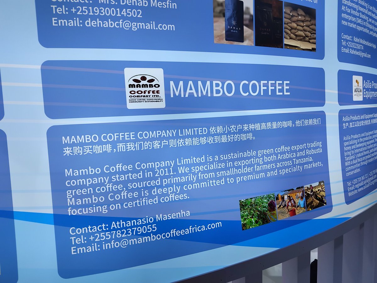 MamboCoffAfrica's tweet image. Mambo Coffee is proud to be part of The Global Digital Trade Show in Hangzhou, China! Join us at the @ITCnews booth to discover how we’re brewing up new possibilities for the future of trade. #Tanzaniacoffee #MamboCoffee #GDS2025 #InnovationInTrade #Hangzhou2025 #DigitalSolutions