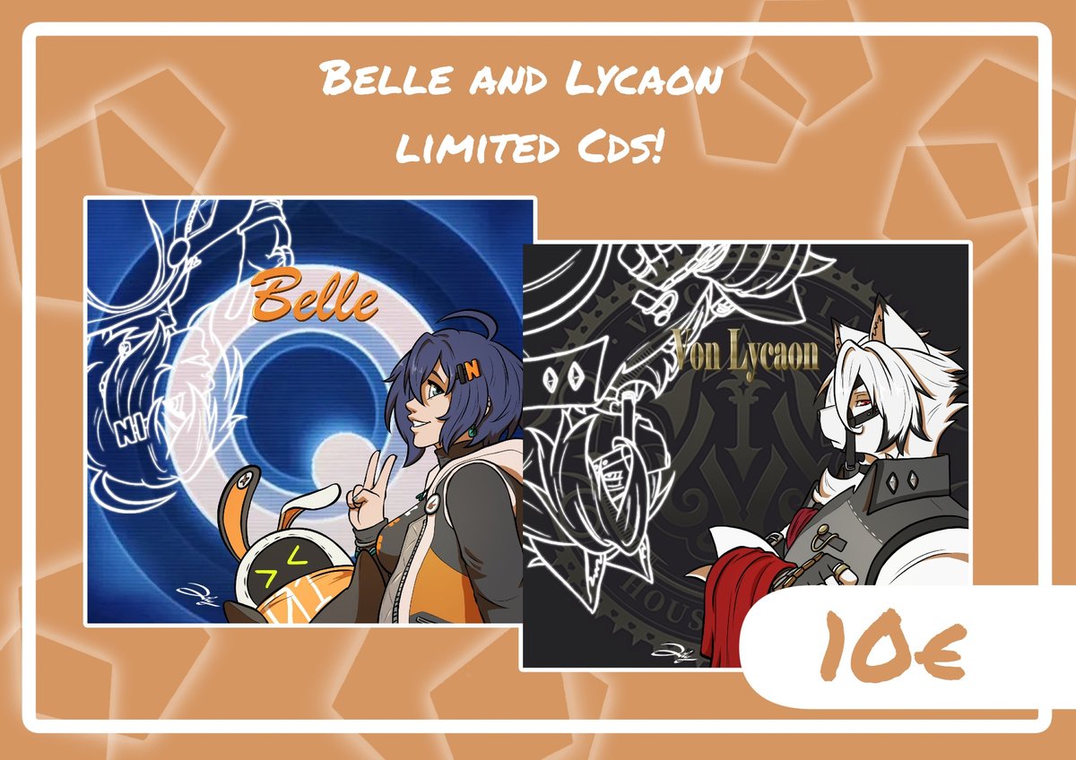 Delys_art's tweet photo. THE MOMENT IS HERE!
Finally you can find in my #kofi shop these two Limited Edition CDs! Don't lose this opportunity!
Shop: https://t.co/Vv49RSfqHH
#lycabelle #bellezzzero #lycaon #vonlycaon #cd #dvd #zzzero #zenlesszonezero #furry #furryart #comics #videogame #limitededition https://t.co/szukisYKOb