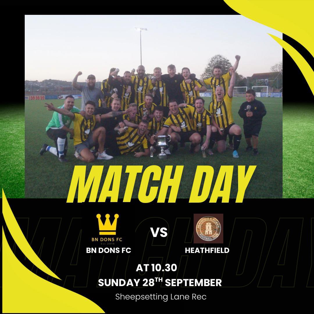 BN Dons👑 (@bn_dons) on Twitter photo This Sunday we continue our league campaign with a trip up the road to <a href="/Heathfield1st/">Heathfield & Horam Mens Firsts</a>😮💨
Another away day, and hopefully another 3pts as we look to extend our lead at the top of the pack🫡
10:30ko, come support the boys‼️
#UTD👑 This Sunday we continue our league campaign with a trip up the road to <a href="/Heathfield1st/">Heathfield & Horam Mens Firsts</a>😮💨
Another away day, and hopefully another 3pts as we look to extend our lead at the top of the pack🫡
10:30ko, come support the boys‼️
#UTD👑