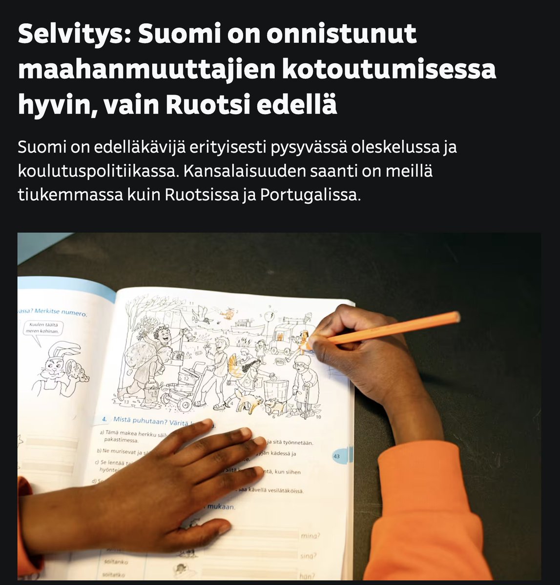 Kerrankin ollaan jossain parhaita! 🇫🇮🥇

Suomi loistaa EU:n vertailussa – mutta ei suinkaan koulutuksessa, teknologiassa tai syntyvyydessä. Me olemme huipulla seuraavissa:

– Pysyvä oleskelu: Pakolaisesta tulee pysyvä ilmiö. Meillä ei palailla kotimaihin, vaan täällä viihdytään,