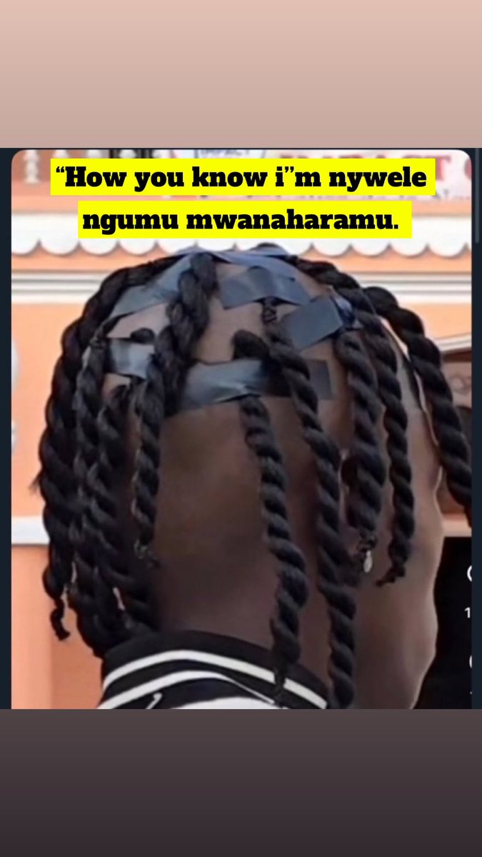 Hii ndo kichwa yako we nywele ngumu 😂