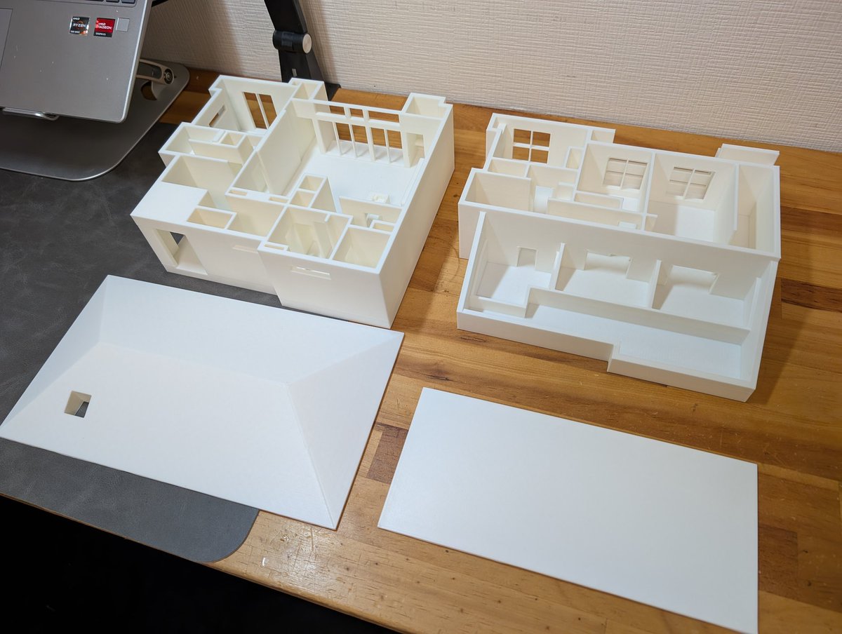 住友林業とか積水とかなら住宅模型もらえる？ミサワは貰えないので3Dプリンターで自作しました🐰
