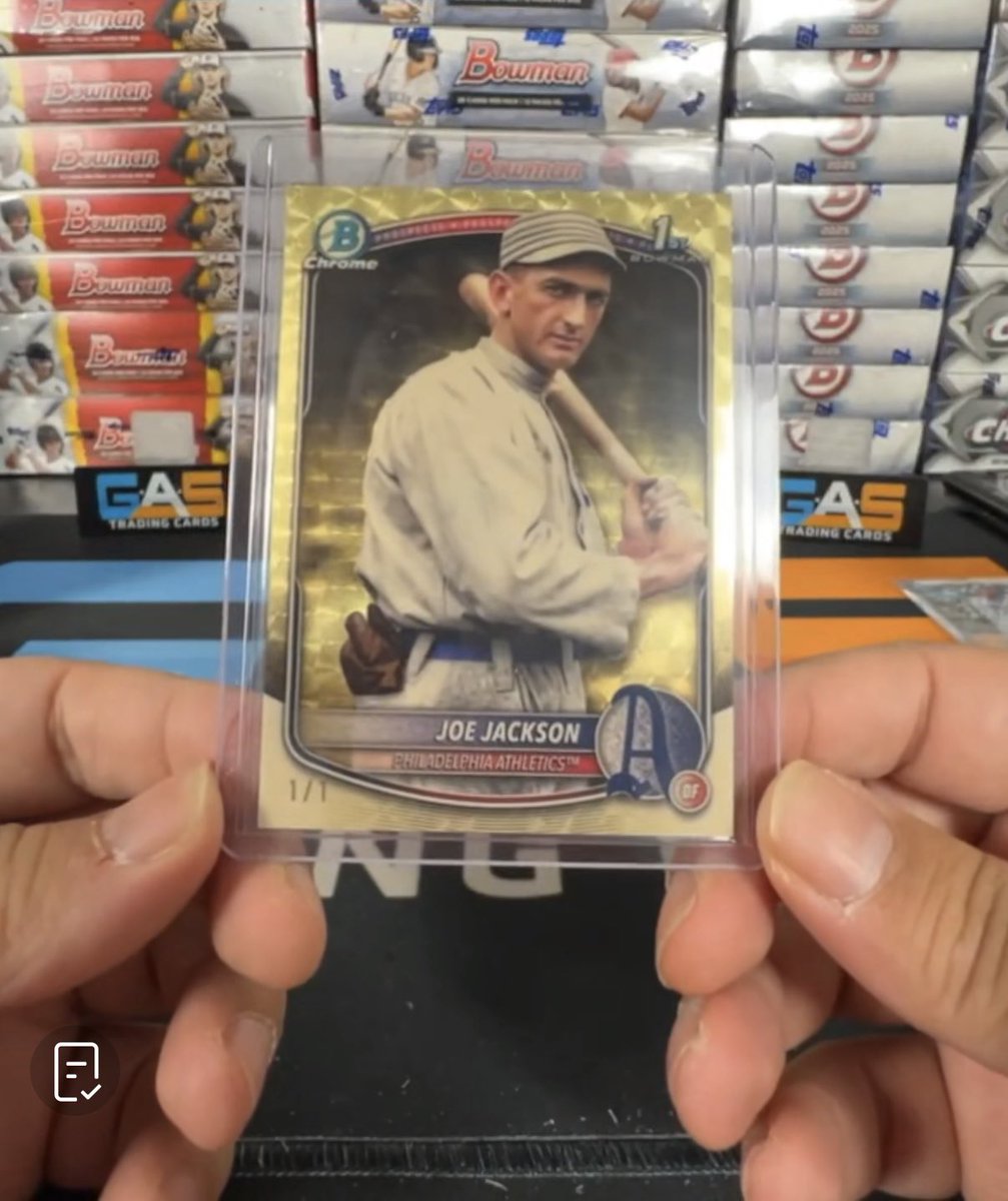 SergMoncada's tweet photo. Joe Jackson superfractor is down! https://t.co/H9iSTRBwNy