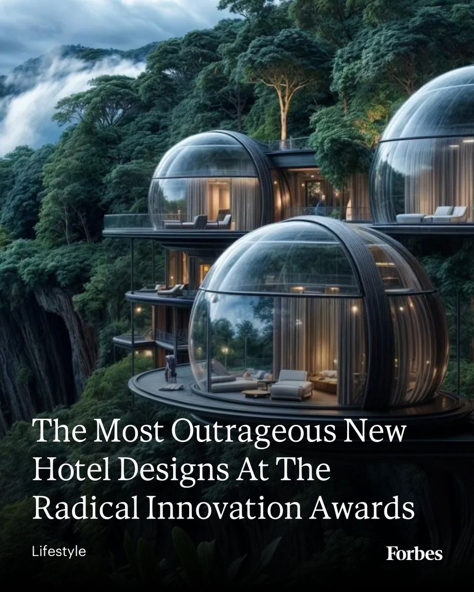 From a cliffside rotating pod hotel to a subterranean desert resort, the annual competition highlights bold concepts set to redefine the hotels of the future. forbes.com/sites/jimdobso… (Photo: Universidad Anáhuac México)