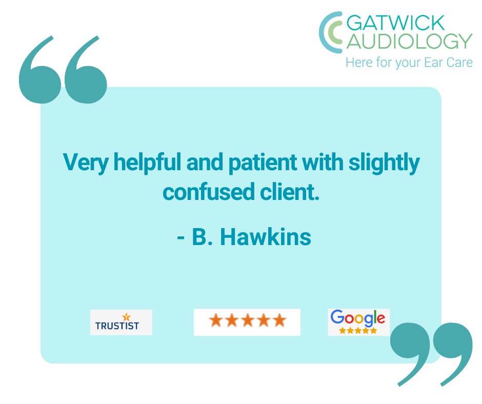 We really do appreciate every review as it allows us to continue to improve our service to patients.⠀ ⠀
⠀
Contact us to book an appointment at hello@gatwickaudiology.co.uk or call 0333 011 7717.⠀ ⠀
#GatwickAudiology #patientfeedback #Trustist ⠀
<a href="/twitter/">Twitter</a>