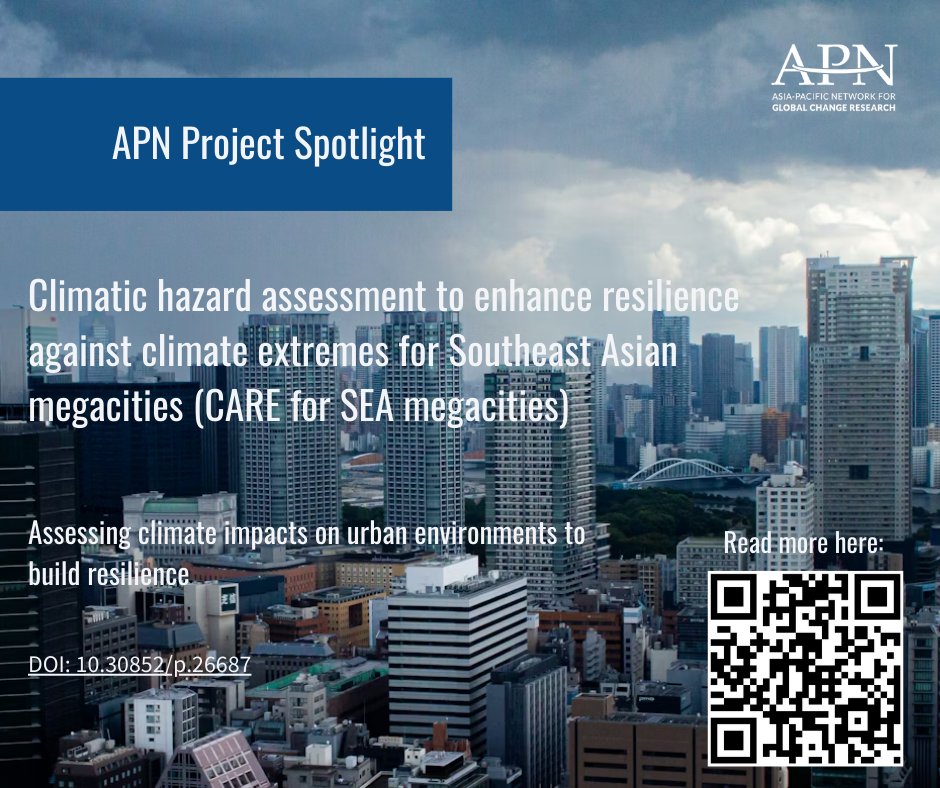 Cities are overheating. How do we model their risks, and boost resilience?

Find out how #APN-funded projects power APAN’s Infrastructure, Cities and Industries theme.

🔁 Share for a chance to win prizes at our Marketplace booth!

👉doi.org/10.30852/p.266…