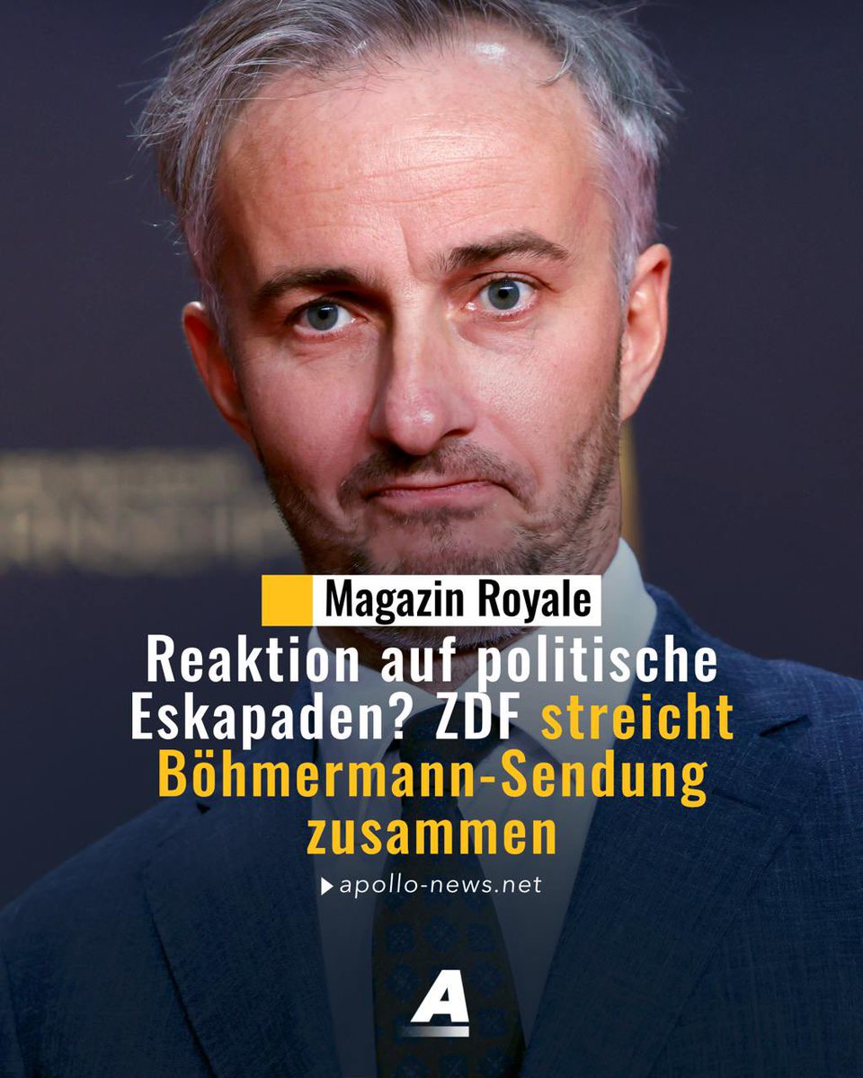 falktf's tweet photo. Das #ZDF hat die Zahl der jährlichen #Sendungen von Jan #Böhmermanns ZDF Magazin Royale von 33 auf 20 #reduziert. Gründe für die Maßnahme sind nicht bekannt – möglicherweise sind auch Böhmermanns politische Eskapaden ein Grund.
https://t.co/I67vt8RWfL https://t.co/ZNQjF4P9Oo