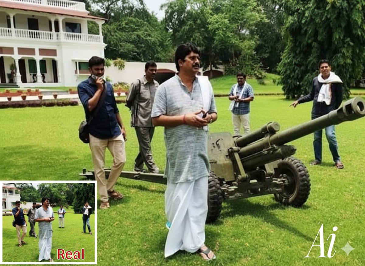 atulsingh168168's tweet image. बताइये राजा भैया जी के पास इतने घातक और इतने बड़े विनाशक टैंक भी है, कुछ मिडिया वाले कुछ रद्दी किस्म के लोग इसको भी बिना सोचे समझे अपनी हेडलाइन बना सकते है, क्योंकि फोटो मे राजा भैया जी जो है T R P तगड़े से बढ़ जाएगी न, जबकि ये A I की रची फोटो है जी हा A I जिसका की उपयोग करके कुछ…