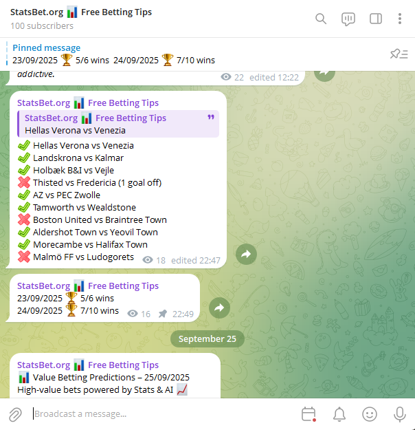 StatsBetGlobal's tweet photo. The AI Predictions is off the charts!

Make sure to join us on Telegram, link in comments!

#bettingtips #predictions #football #soccer https://t.co/anrBuvFEOP
