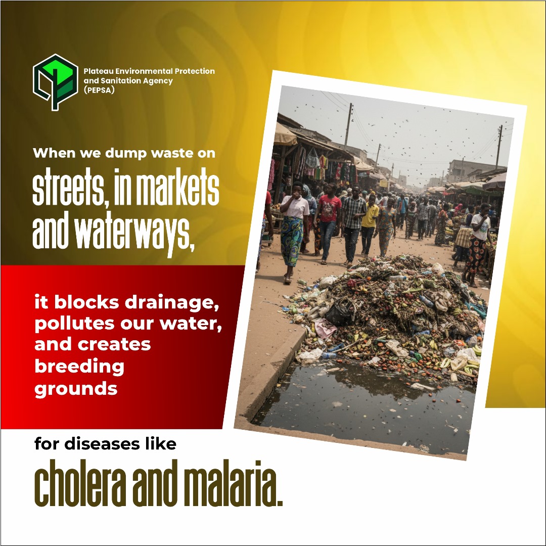 IamSocialMallam's tweet image. 🌍 #WorldEnvironmentalHealthDay2025

A healthy Plateau starts with YOU &amp;amp; ME 💚🌱
✅ Use bins
✅ Clean gutters
✅ Plant trees
✅ Stop open defecation

Let’s build a Plateau we’ll be proud of tomorrow. ✨

#PEPSA #HealthyPlateau