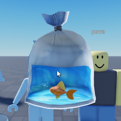 shiningous's tweet image. little fish in a bag

#ROBLOX #RobloxDev #RobloxUGC #robloxart #3dmodeling #art #ugccommunity #UGC #RobloxDesigner