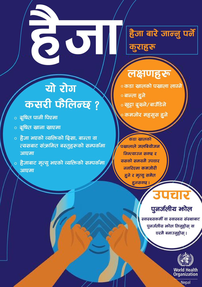 हैजा बारे जानौँ, सतर्क र सुरक्षित रहौँ 👇

#Cholera #Nepal
