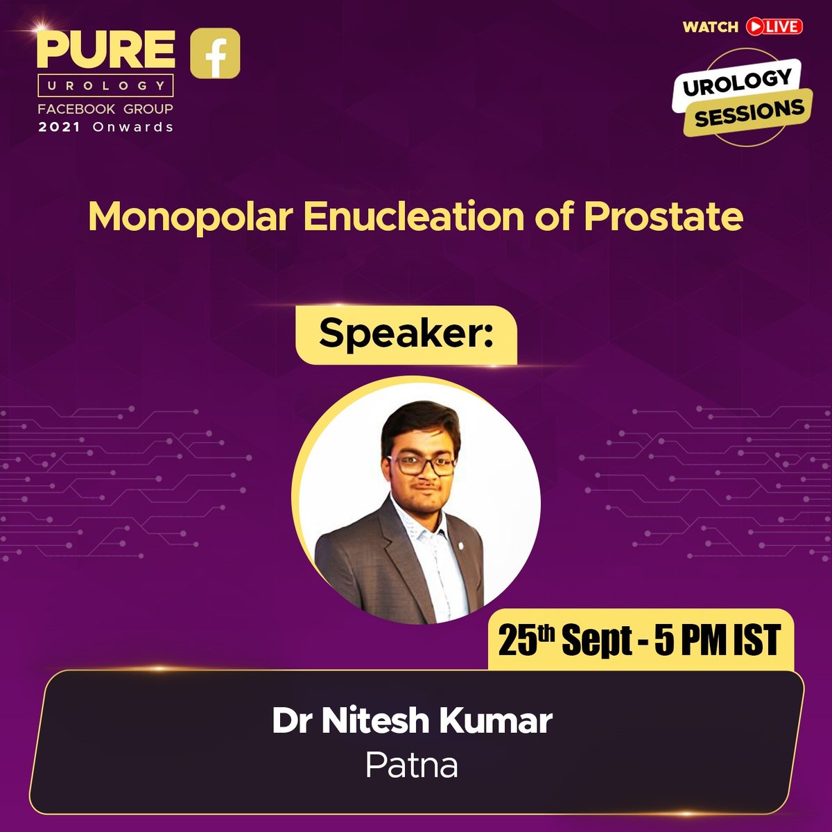 DrVCMohan's tweet photo. Join today’s PURE Urology Live Session 🎥
🕔 5 PM IST
🎙️ Dr. Nitesh Kumar, Patna
Topic: Monopolar Enucleation of Prostate
🔗 Watch live: https://t.co/UxwoQVvXiv
#PUREUrology #Urology #ProstateSurgery #MedicalEducation https://t.co/3n4chyoxVV