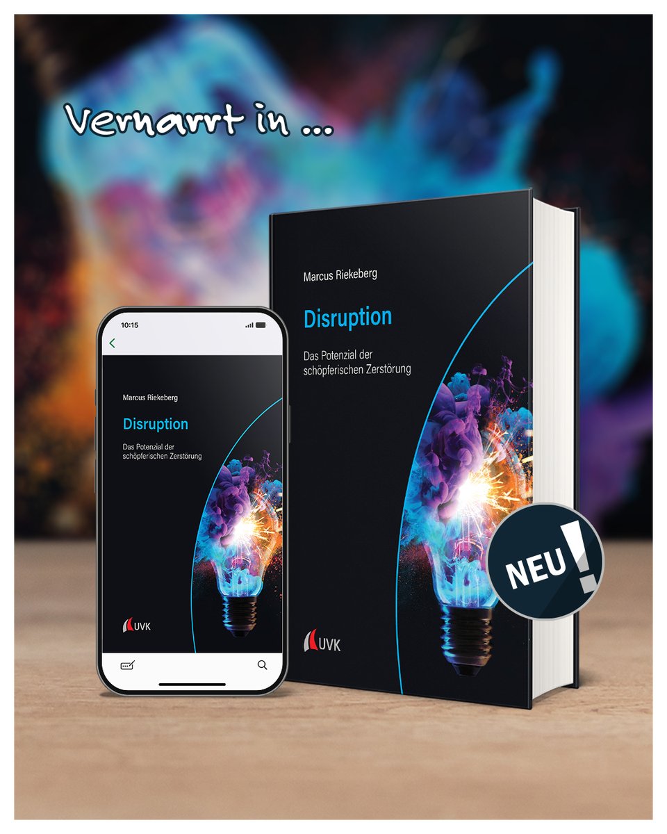 NEU! "Disruption. Das Potenzial der schöpferischen Zerstörung". Marcus Riekeberg und Annett Ullrich erklären, welche Chancen in #Disruptionen stecken und warum es sich nicht lohnt, sich gegen sie zu stellen. Mehr zum Buch:
narr.de/disruption-135…

#uvkverlag #Innovation