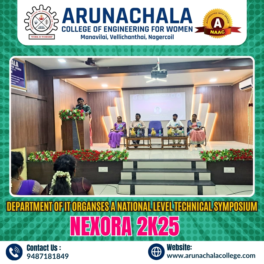 ACEW_College's tweet image. 💻 The Department of IT proudly organized a National Level Technical Symposium bringing together brilliant minds, innovative ideas, and cutting-edge discussions! 🚀✨
#Innovation #TechSymposium #ArunachalaCollege #DepartmentofIT
