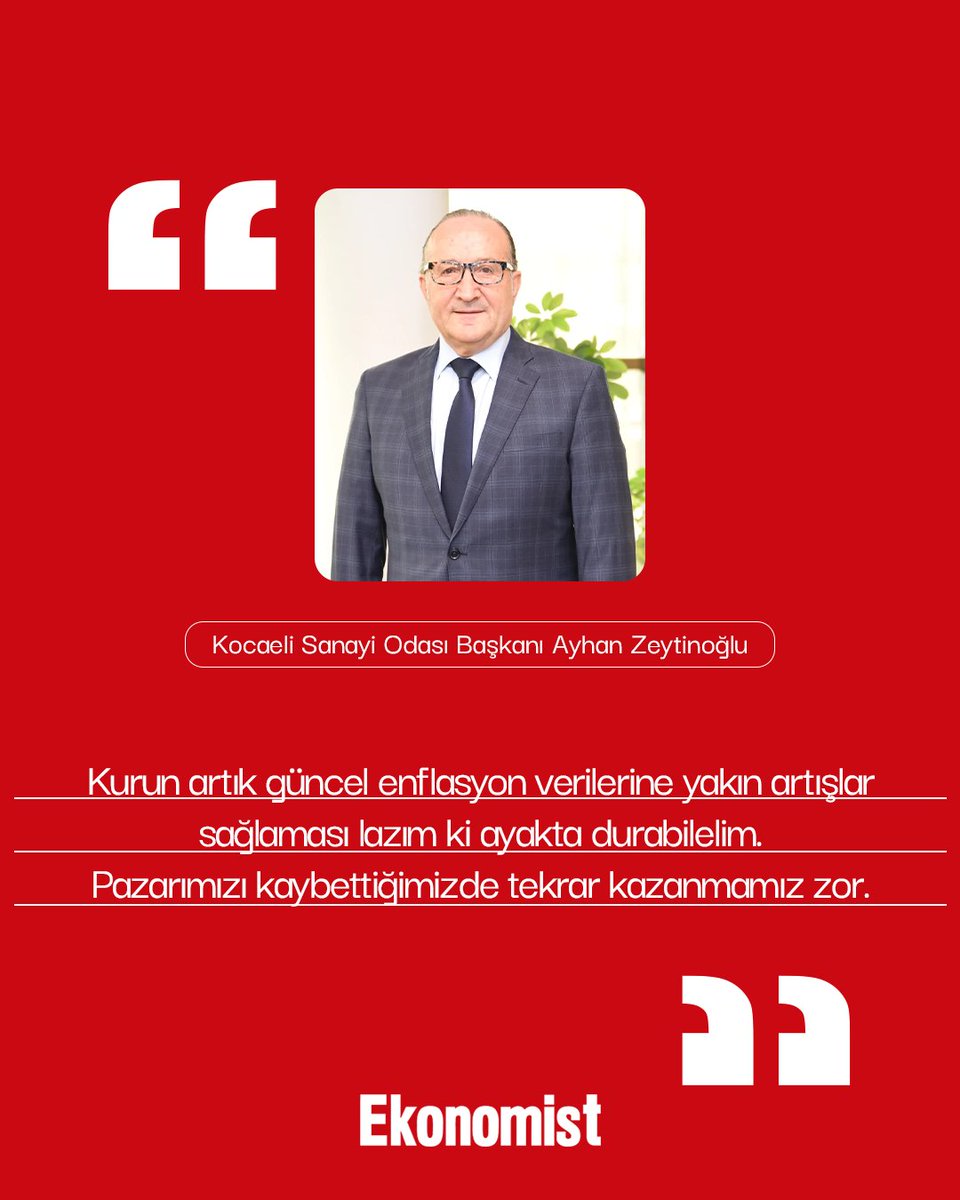 Sanayide artan maliyetler rekabetçilik ve yurt dışı pazarlarda fiyat dezavantajıyla pazar kayıplarına neden oluyor.

Kocaeli Sanayi Odası Başkanı Ayhan Zeytinoğlu, kurun sabit tutularak enflasyon yükünün sanayicinin omuzlarına yüklendiğini belirterek, “Durum göründüğünden daha