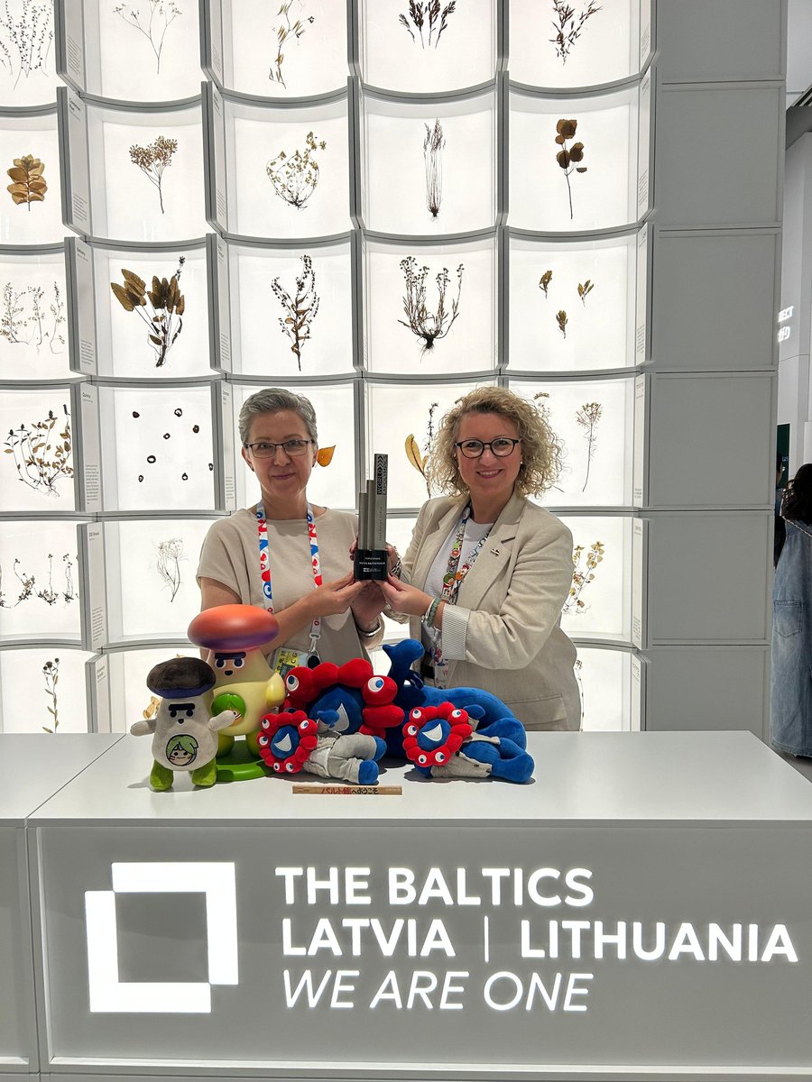 Conquering the world stage! The Baltic Pavilion at #EXPO2025 Osaka has welcomed 800,000+ visitors. From workshops and concerts to our mascot Barabi stealing the show, the pavilion earned 2nd place for Visitor’s Choice and 5th for Best Mascot at the TEDA Awards. #Lithuania