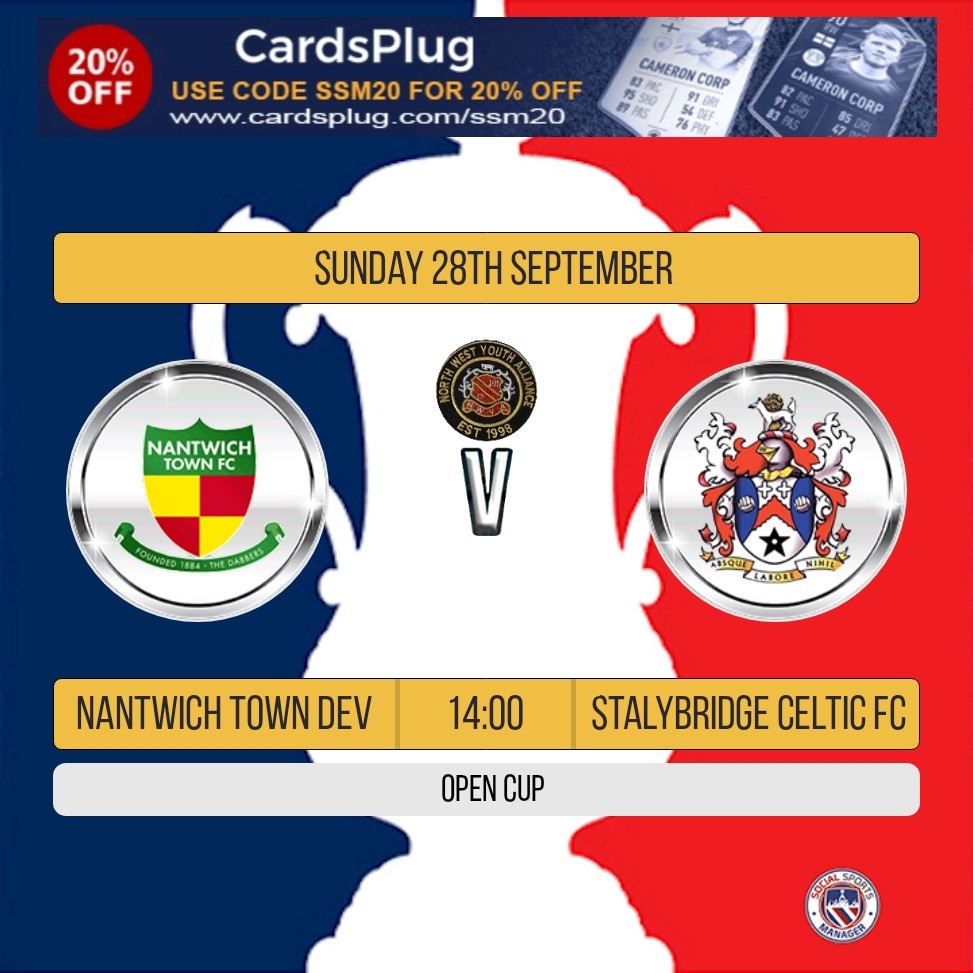 OPEN CUP 🏆  Fixtures
Sunday 28th September
#NWYA