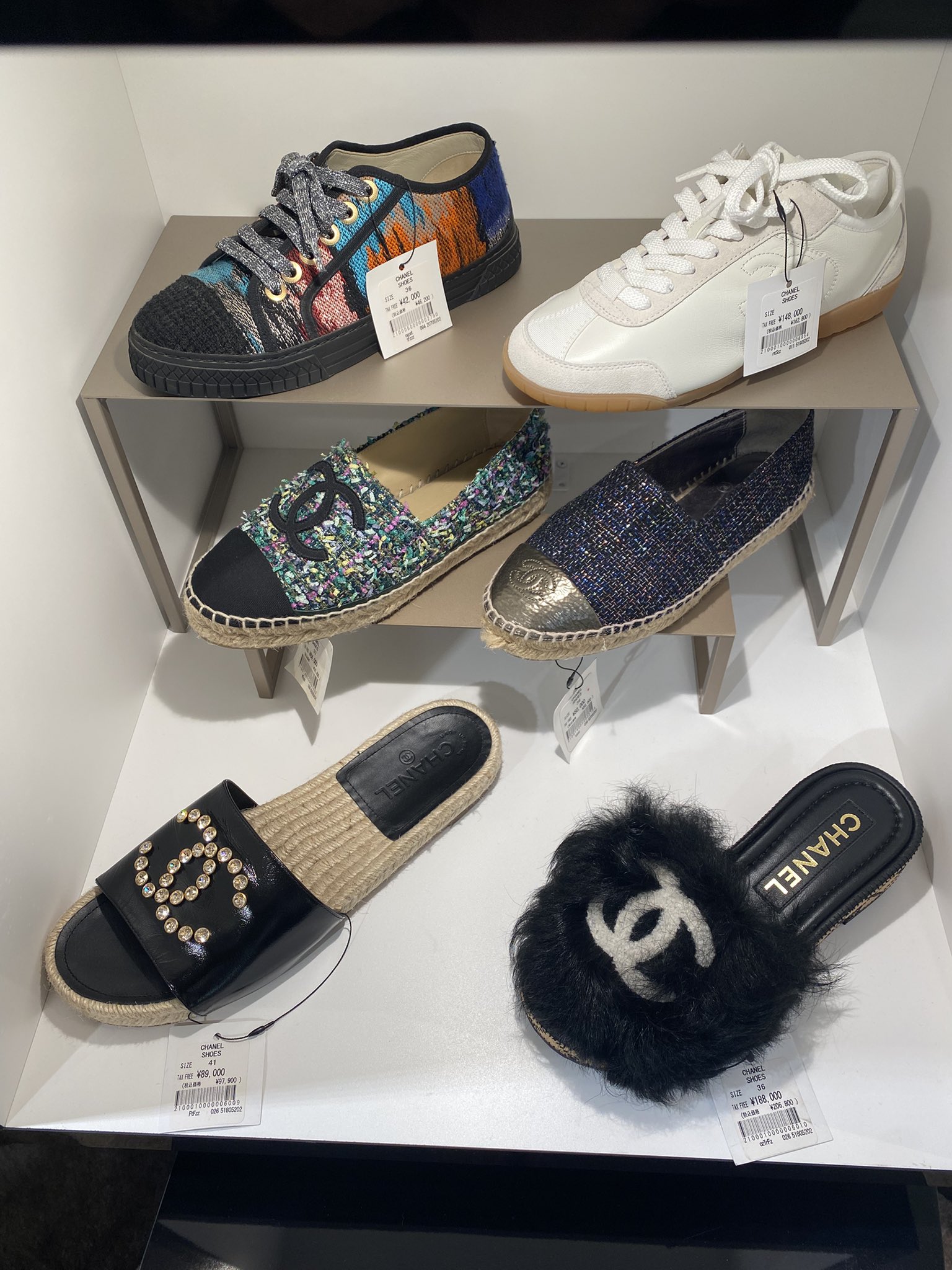 CHANEL ダークブルー エスパドリーユ エスパドリーユ ブルー（青）系 25.5cm CHANEL(シャネル) 靴