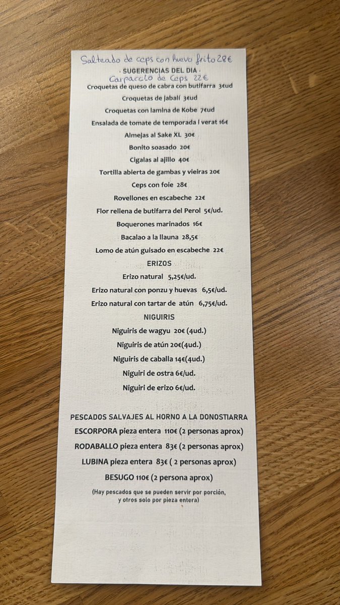 Nuestro fuera de carta.