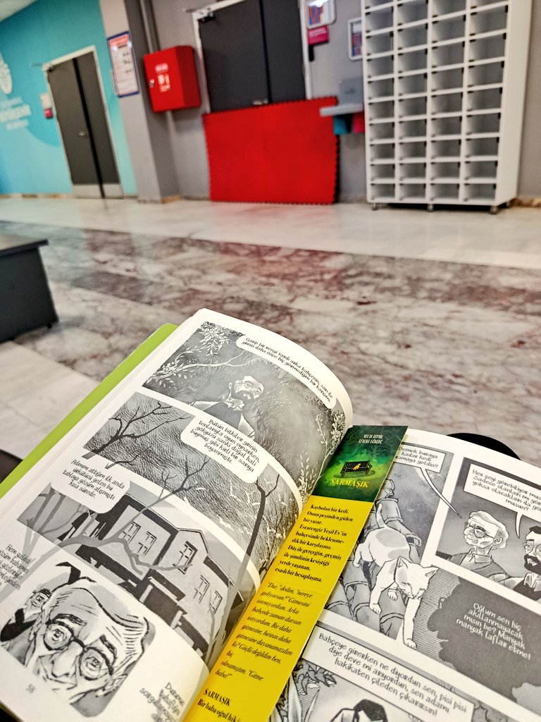 Çocuklara tek başına girilen etkinlikler başladıysa, annelere de bekleme salonunda kitap saatleri başlamalı. Tam ne okuyayayım derken bugün #Dünyaçizgiroman günü olduğunu gördüm başlayalım o zaman📚🎈