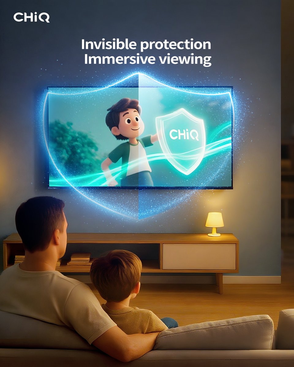 GlobalCHiQ's tweet image. CHiQ TV uses DC Dimming Technology to reduce screen flicker and protect your eyes. 📺👀
Whether you&apos;re watching with kids or winding down after a long day, enjoy a stable, soothing view made for every family moment. 🏠✨

#CHiQ #SmartwithStyle #CHiQSmartGuard