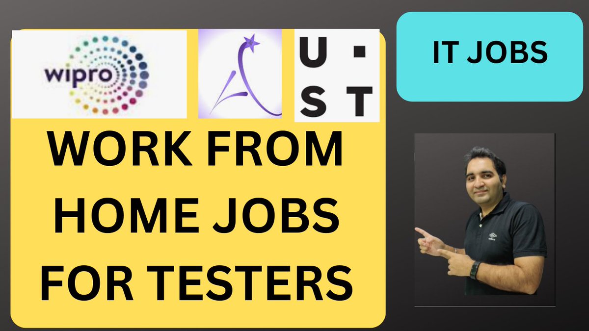 rdautomation's tweet image. youtu.be/l1Uy42iVyg4
New video on Work from Home Testing Jobs for Freshers &amp;amp; Experienced is out.
Like, Share &amp;amp; Subscribe our channel.
#testingjobs #qajobs #rdautomationlearning