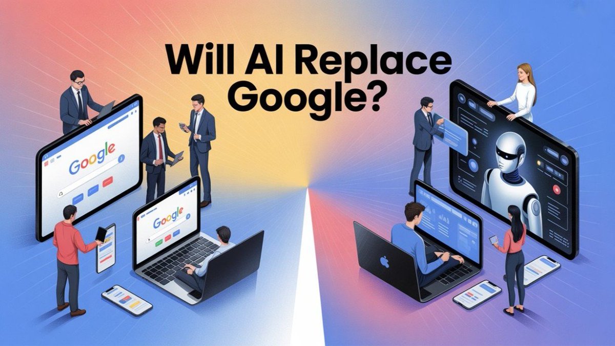vivekdhungav's tweet image. Google Search has ruled the internet for decades.
But AI search (ChatGPT, Perplexity, Copilot) is fast, conversational &amp;amp; personal.
The future? Not AI vs Google, but a hybrid.
Google + AI = Smarter, faster, more human search.

#AIvsGoogle #FutureOfSearch #AIpoweredSearch…