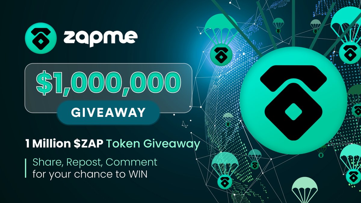 🚨$1,000,000 $ZAP GIVEAWAY! 🚨

🎉To celebrate our presale, we’re giving away $1,000,000 worth of $ZAP tokens to multiple lucky winners!

🏆 1st: $250,000
🥈 2nd: $150,000
🥉 3rd: $75,000
🏅 4–10th: $25,000 each
⭐️ 11–20th: $15,000 each
🎟️ 21–100th: $2200 each
🎁 $500 each
🔁Top