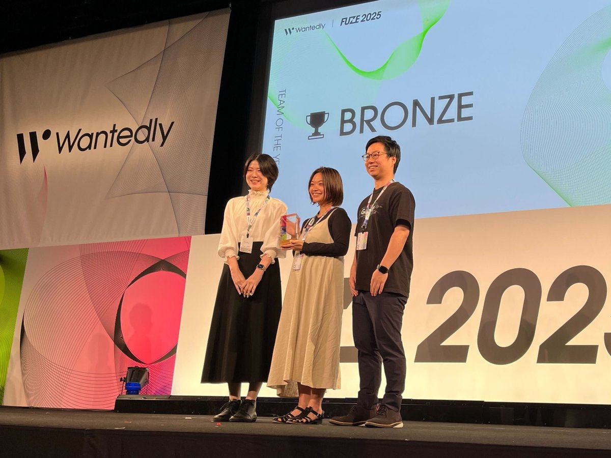 ＼ #FUZE2025 開催中！／

Wantedly Awards 2025
「TEAM OF THE YEAR」

採用ブランディングや共感採用といった観点で
総合的な採用力をお持ちの企業様に贈る賞👑

BRONZEは
🏆株式会社Gaudiy🏆

おめでとうございます🎉