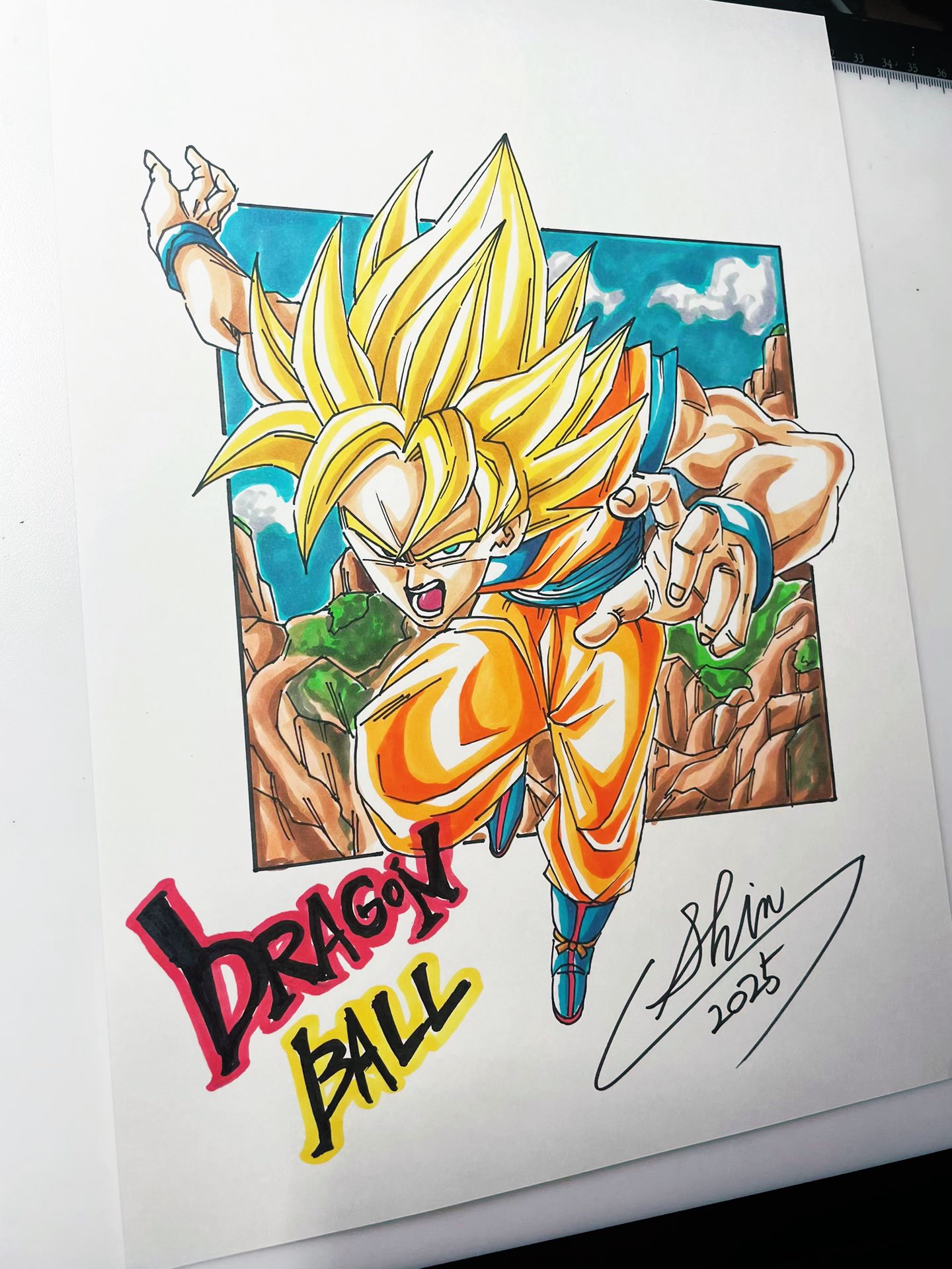 かつ丼 　人造人間18号・孫悟空 イラストポスターセット A3サイズ ドラゴンボールZ』“孫悟空”が約60センチの大型スタチュー化