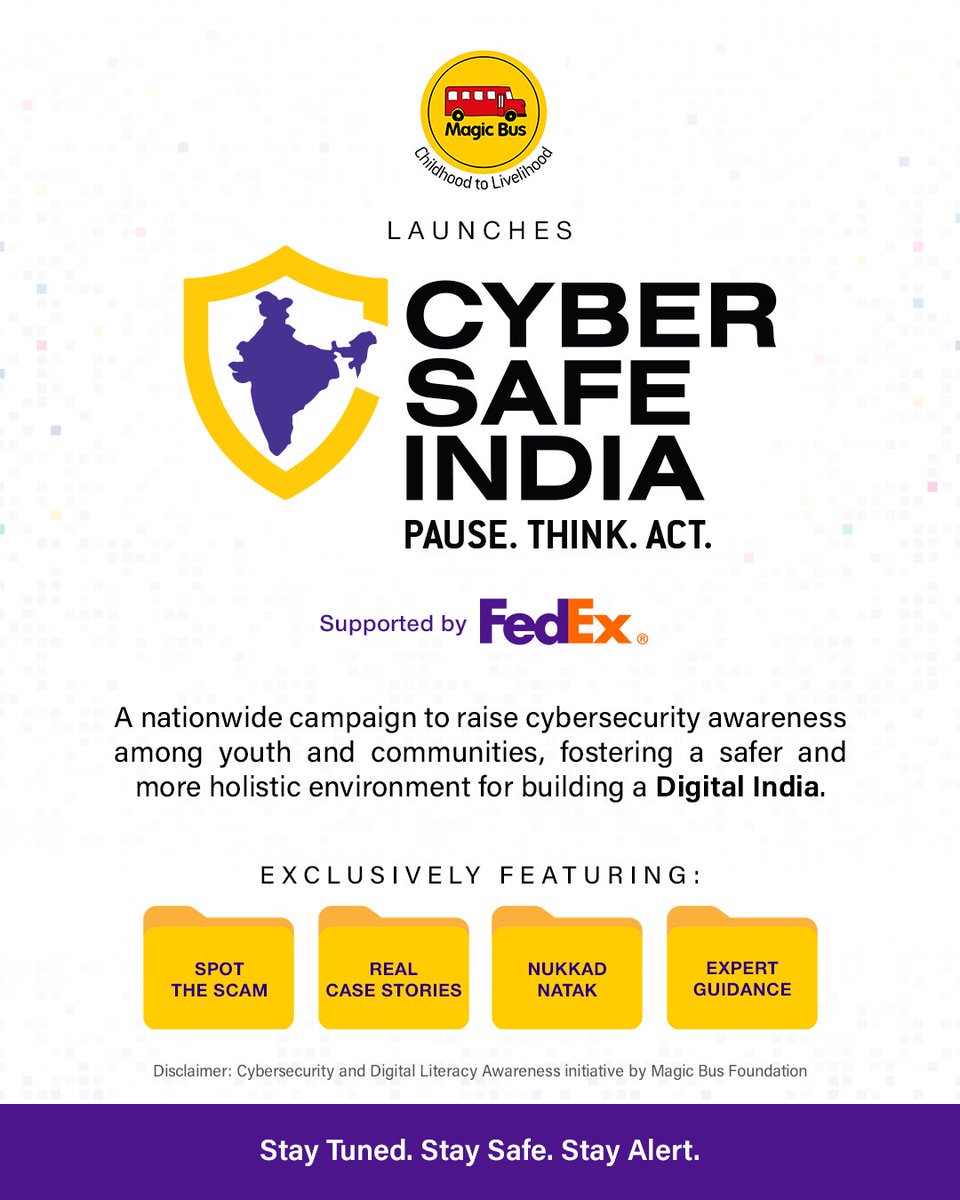 magicbusindia (@magicbusindia) on Twitter photo ๐๐ฒ๐๐๐ซ ๐๐๐๐ ๐๐ง๐๐ข๐: ๐๐ฎ๐ซ๐ง๐ข๐ง๐  ๐๐ฅ๐ข๐๐ค๐ฌ ๐ข๐ง๐ญ๐จ ๐๐จ๐ง๐ฌ๐๐ข๐จ๐ฎ๐ฌ๐ง๐๐ฌ๐ฌ.
As India strides ahead in its digital evolution, the need for safe, informed online behaviour has never been more urgent. Enter ๐๐ฒ๐๐๐ซ ๐๐๐๐ ๐๐ง๐๐ข๐, a first-of-its-kind ๐๐ฒ๐๐๐ซ ๐๐๐๐ ๐๐ง๐๐ข๐: ๐๐ฎ๐ซ๐ง๐ข๐ง๐  ๐๐ฅ๐ข๐๐ค๐ฌ ๐ข๐ง๐ญ๐จ ๐๐จ๐ง๐ฌ๐๐ข๐จ๐ฎ๐ฌ๐ง๐๐ฌ๐ฌ.
As India strides ahead in its digital evolution, the need for safe, informed online behaviour has never been more urgent. Enter ๐๐ฒ๐๐๐ซ ๐๐๐๐ ๐๐ง๐๐ข๐, a first-of-its-kind