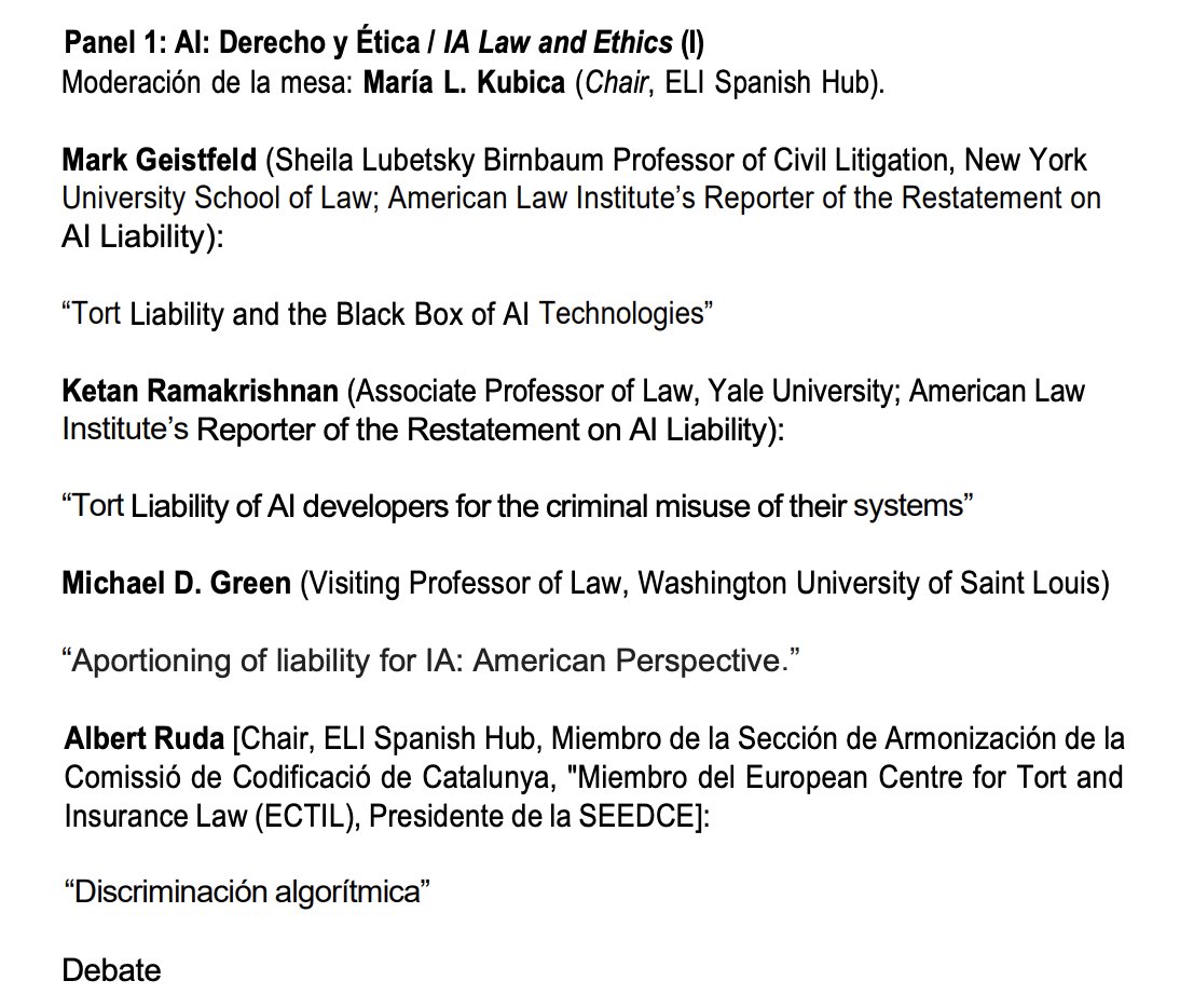 Registrador_es's tweet image. Panel 1: AI: Derecho y Ética / IA Law and Ethics (I)