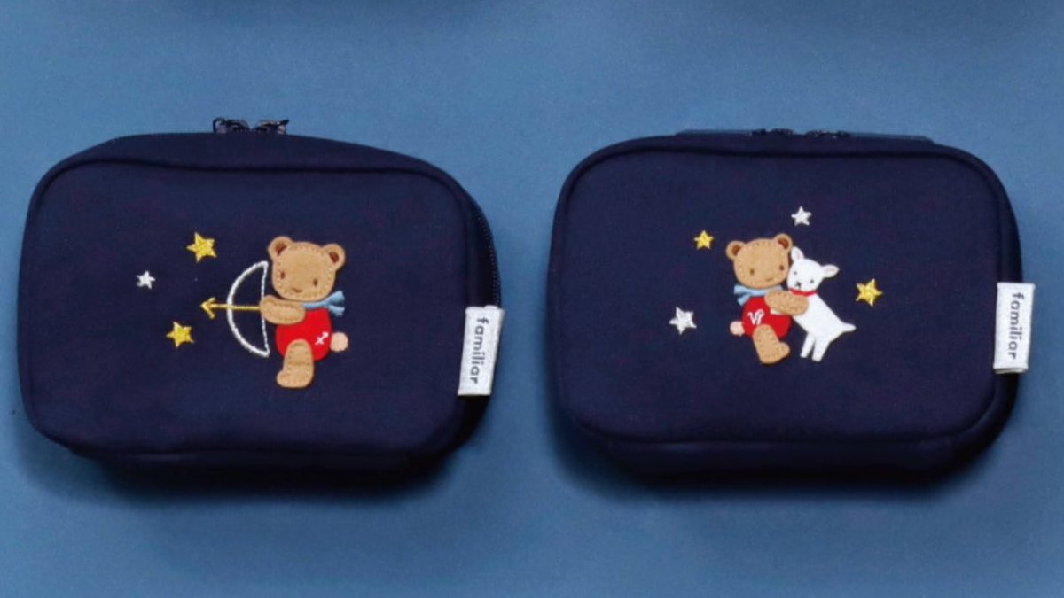 familiar ポーチ　星座　山羊座　やぎ　完売品 familiar ポーチ 星座 山羊座 やぎ 完売品