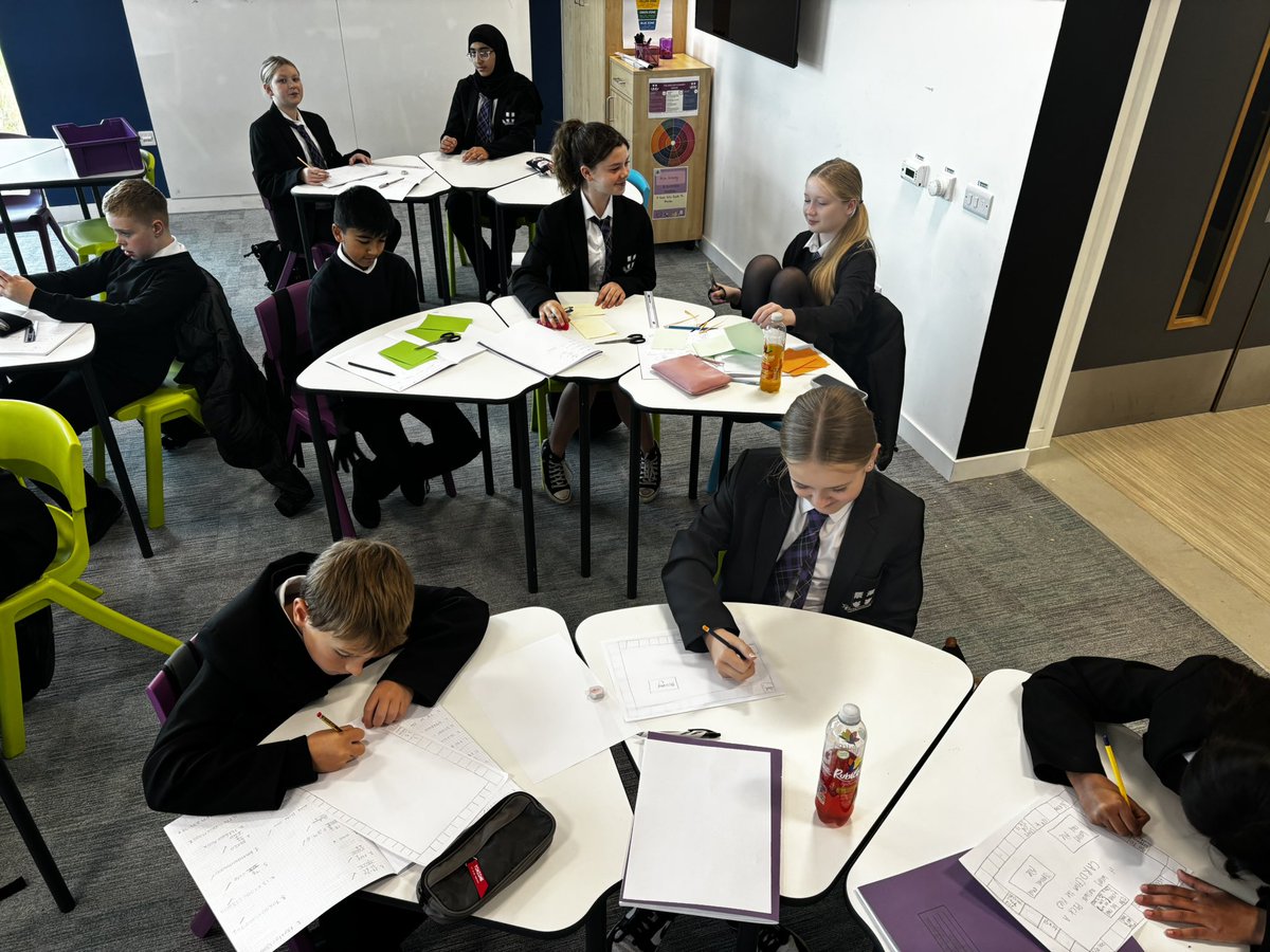 SinclairMaths's tweet photo. Happy #MathsWeekScotland! 🎉 Our S1s are exploring their wild side by designing their own maths games – brilliant creativity in action! 🧮✨ https://t.co/G3kI1R65oB