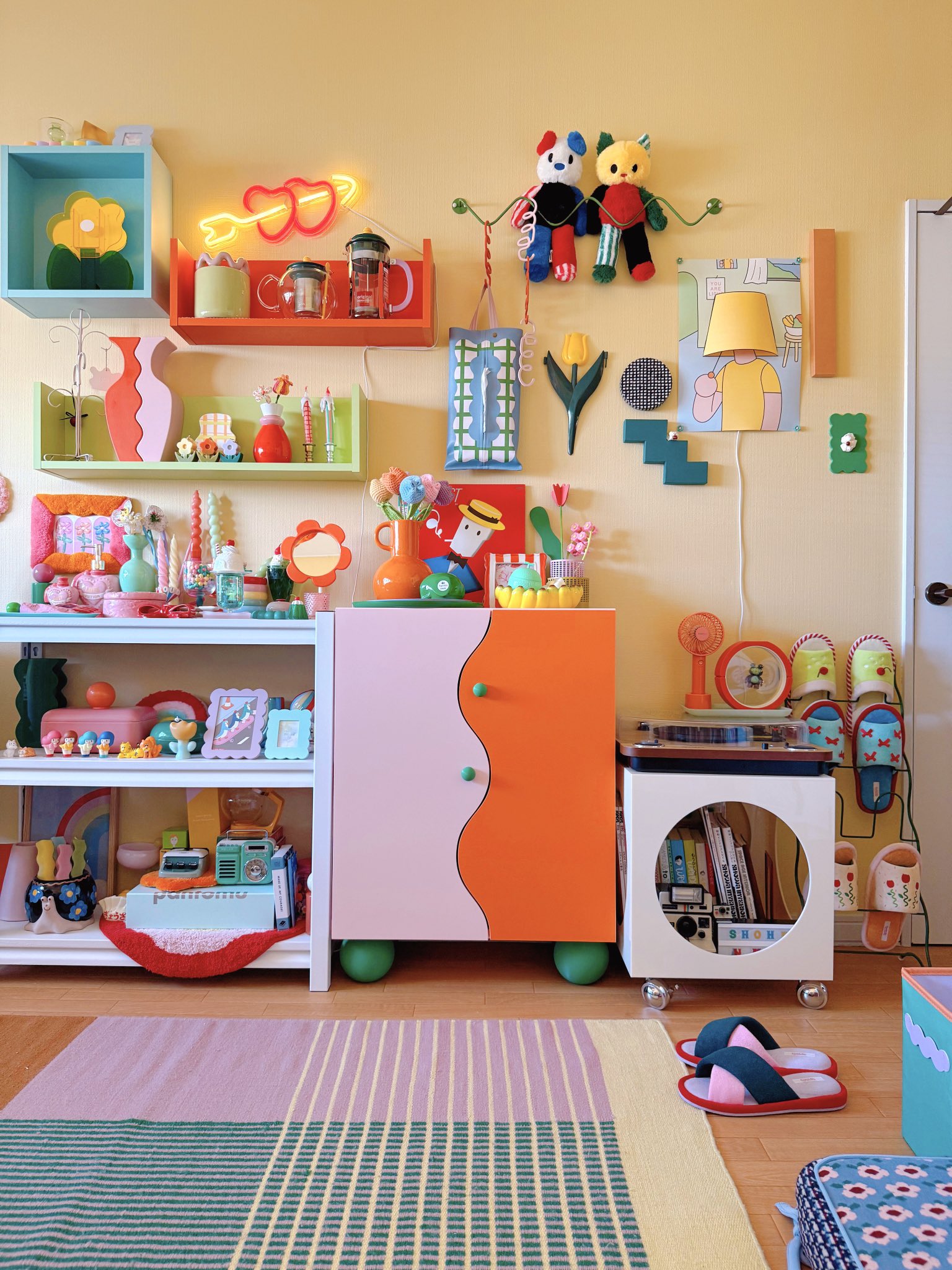 しまむら　よこやま　まい　カラフルな花柄収納ボックス 4個セット しまむら よこやま まい カラフルな花柄収納ボックス 4個セット