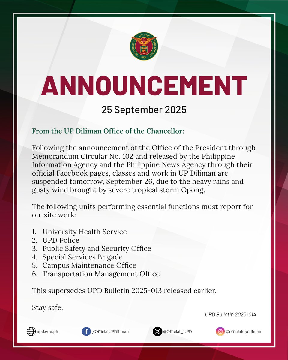 UP Diliman tweet media