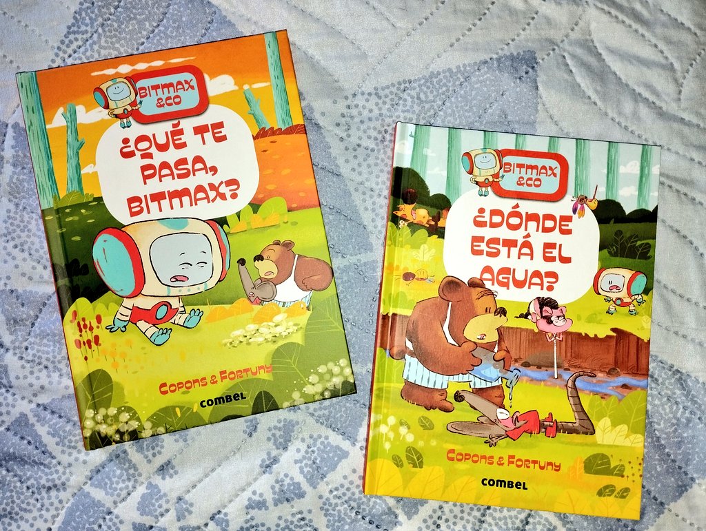 #Estoyleyendo Bitmax&amp;Co "¿Qué te pasa, Bitmax?" y "¿Dónde está el agua?", de J. Copons &amp; L. Fortuny. Pronto reseña en Anikaentrelibros.com #Combel #leoycomparto