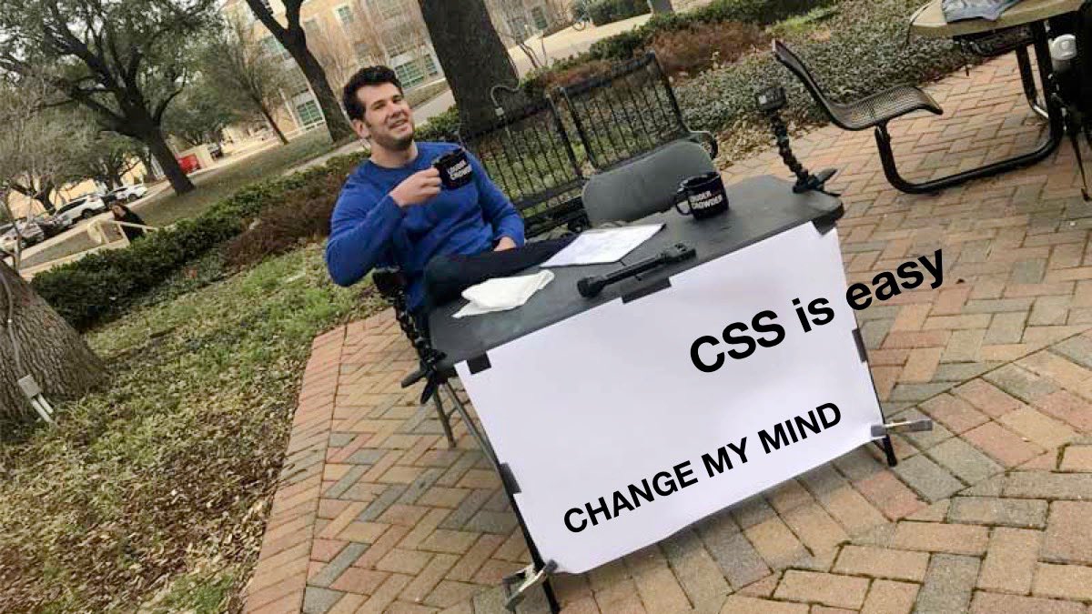 lingodotdev's tweet image. CSS is easy 😂